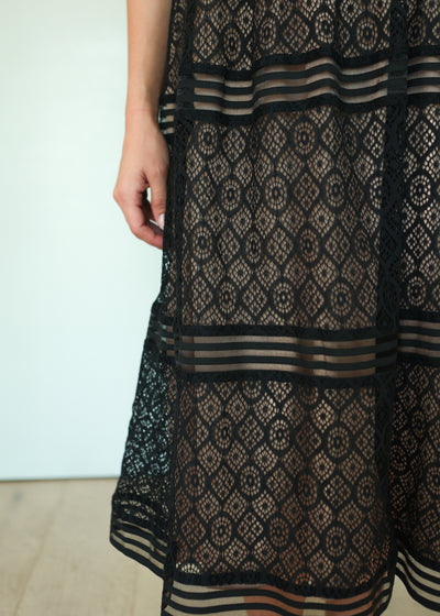 Paris Black/Nude Lace Dress - FINAL FEW - FINAL SALE