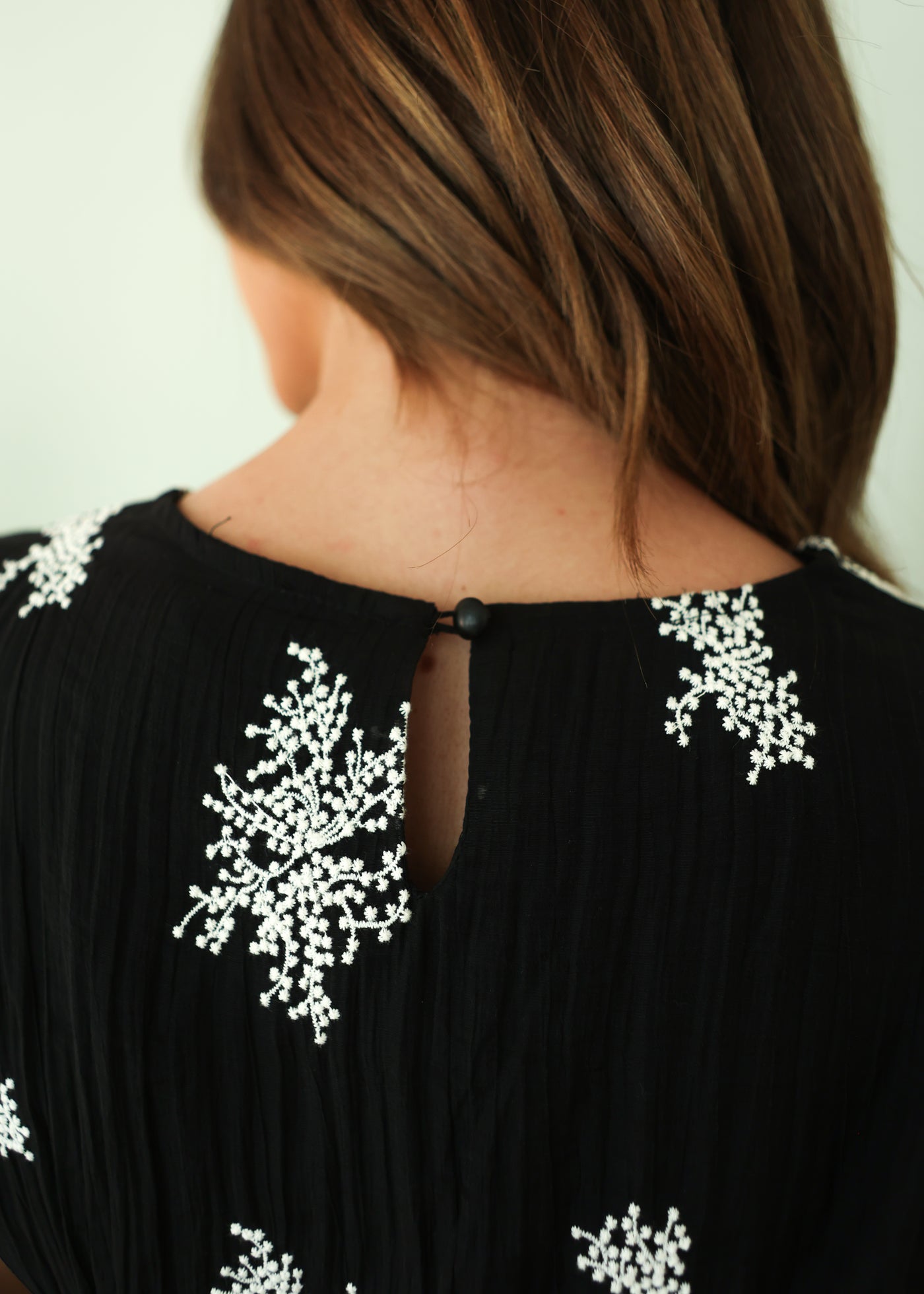 Tabitha Black Embroidered Dress