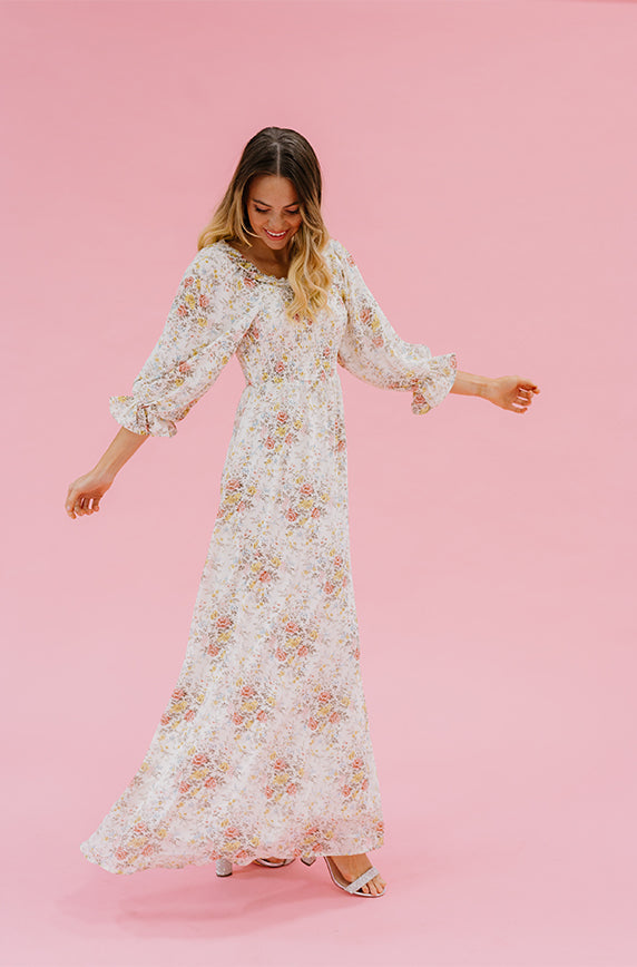 Karina Garden Party Floral Dress - DM Exclusive - Maternity Friendly - FINAL SALE