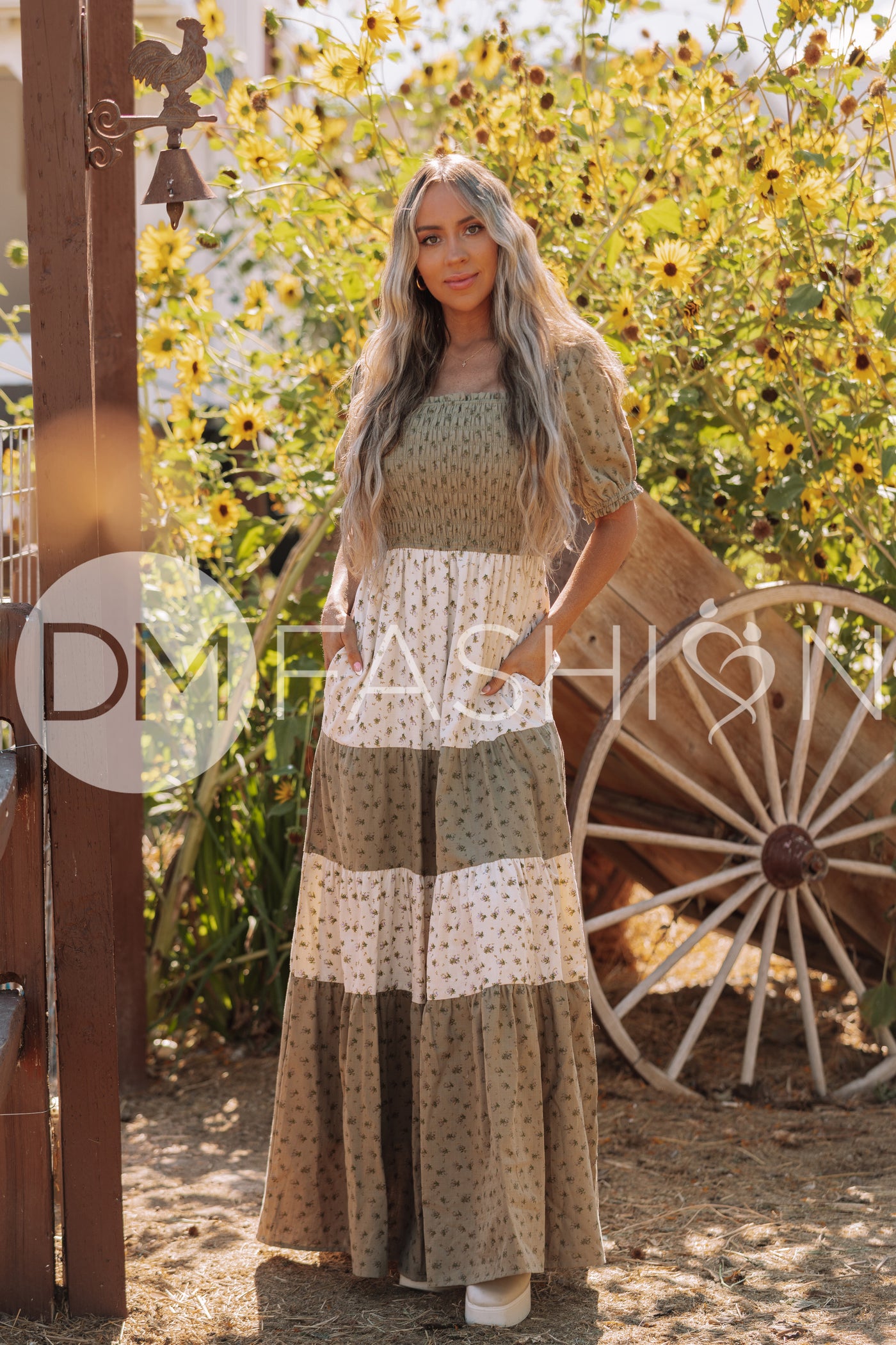 Penelope Olive Multi Floral Dress - DM Exclusive - Maternity Friendly