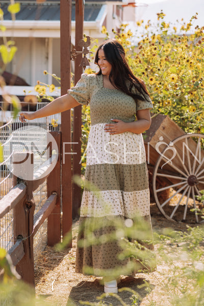 Penelope Olive Multi Floral Dress - DM Exclusive - Maternity Friendly