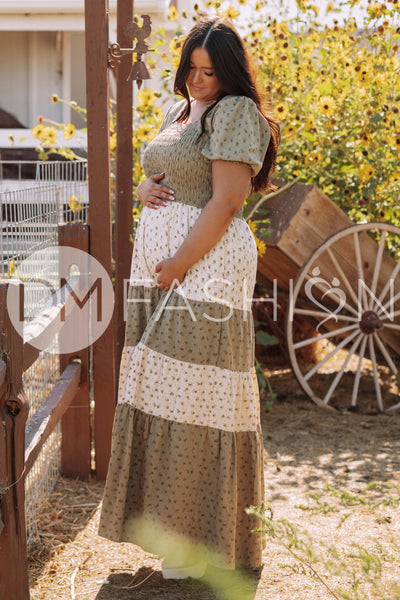 Penelope Olive Multi Floral Dress - DM Exclusive - Maternity Friendly