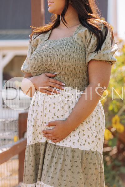 Penelope Olive Multi Floral Dress - DM Exclusive - Maternity Friendly