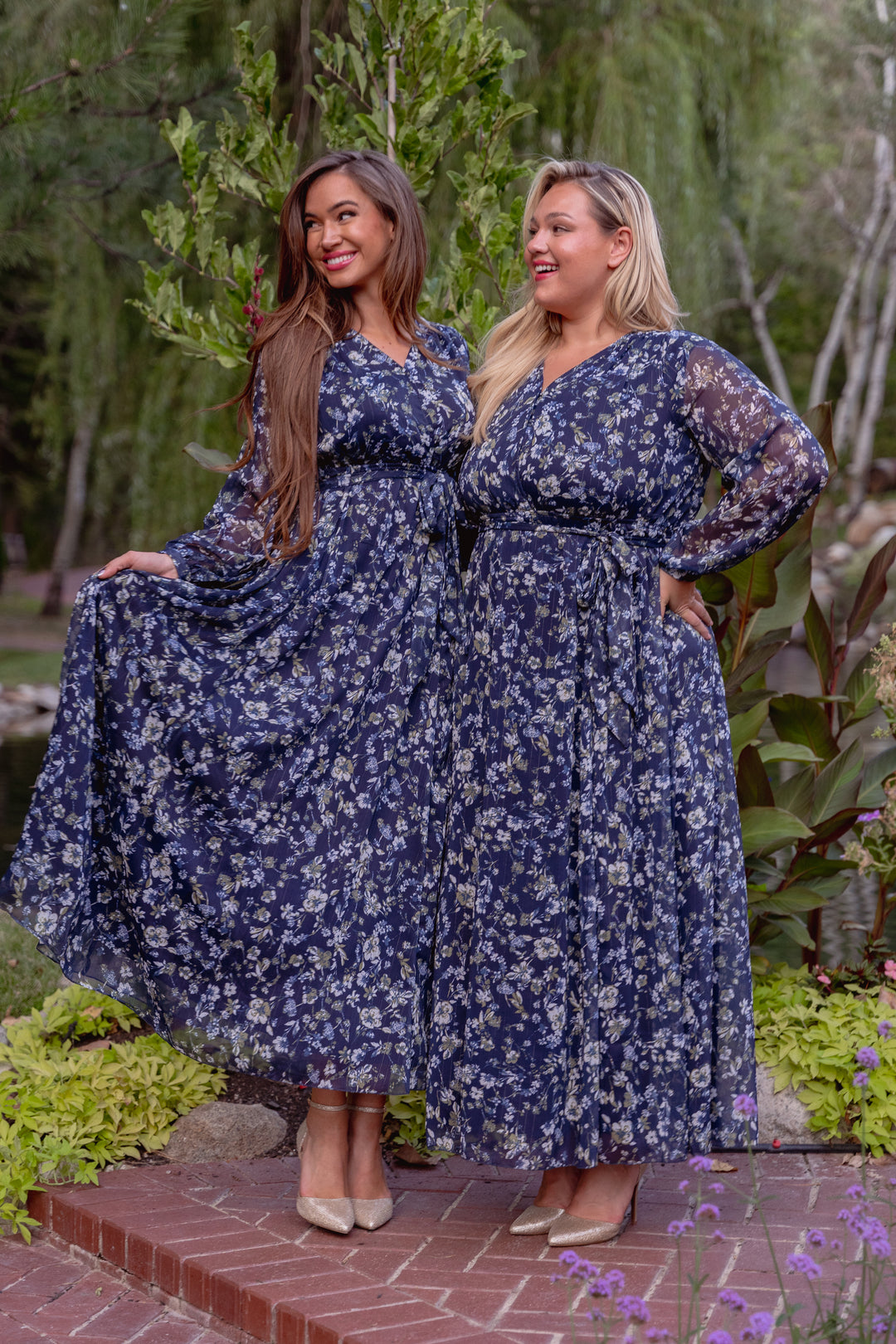Chanel Winter Floral Gold Stripe Maxi - DM exclusive - Nursing Friendly - Maternity Friendly - Restocking Xs Chanel Winter Floral Gold Stripe Maxi - DM exclusive - Nursing Friendly - Maternity Friendly - Restocking Xs