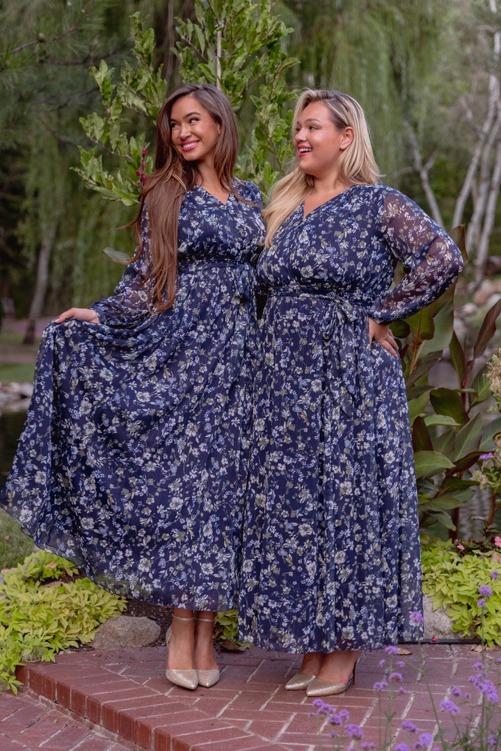 chanel ladies dresses Winter Floral Gold Stripe Maxi - DM Exclusive - Nursing Friendly - Maternity Friendly Size:US6-2 all+dresses Plus Size Prom Dress elastic waist allows up