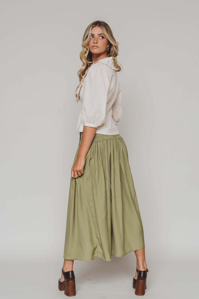 Elle Matcha Midi Skirt