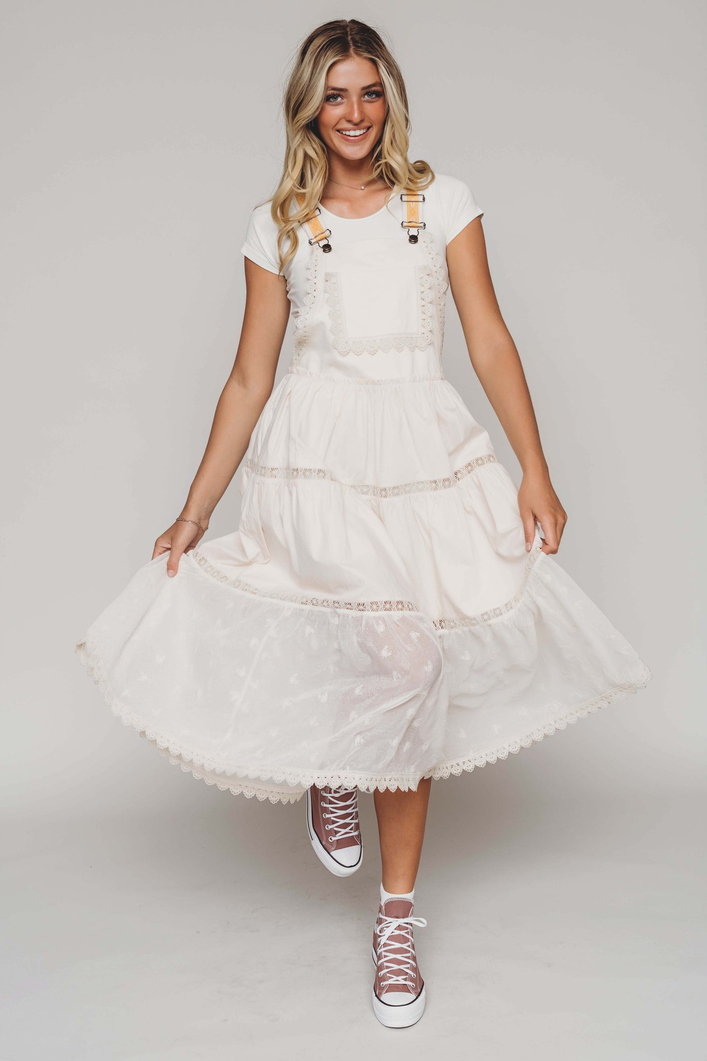 Sammie Ivory Lace Overall Dress