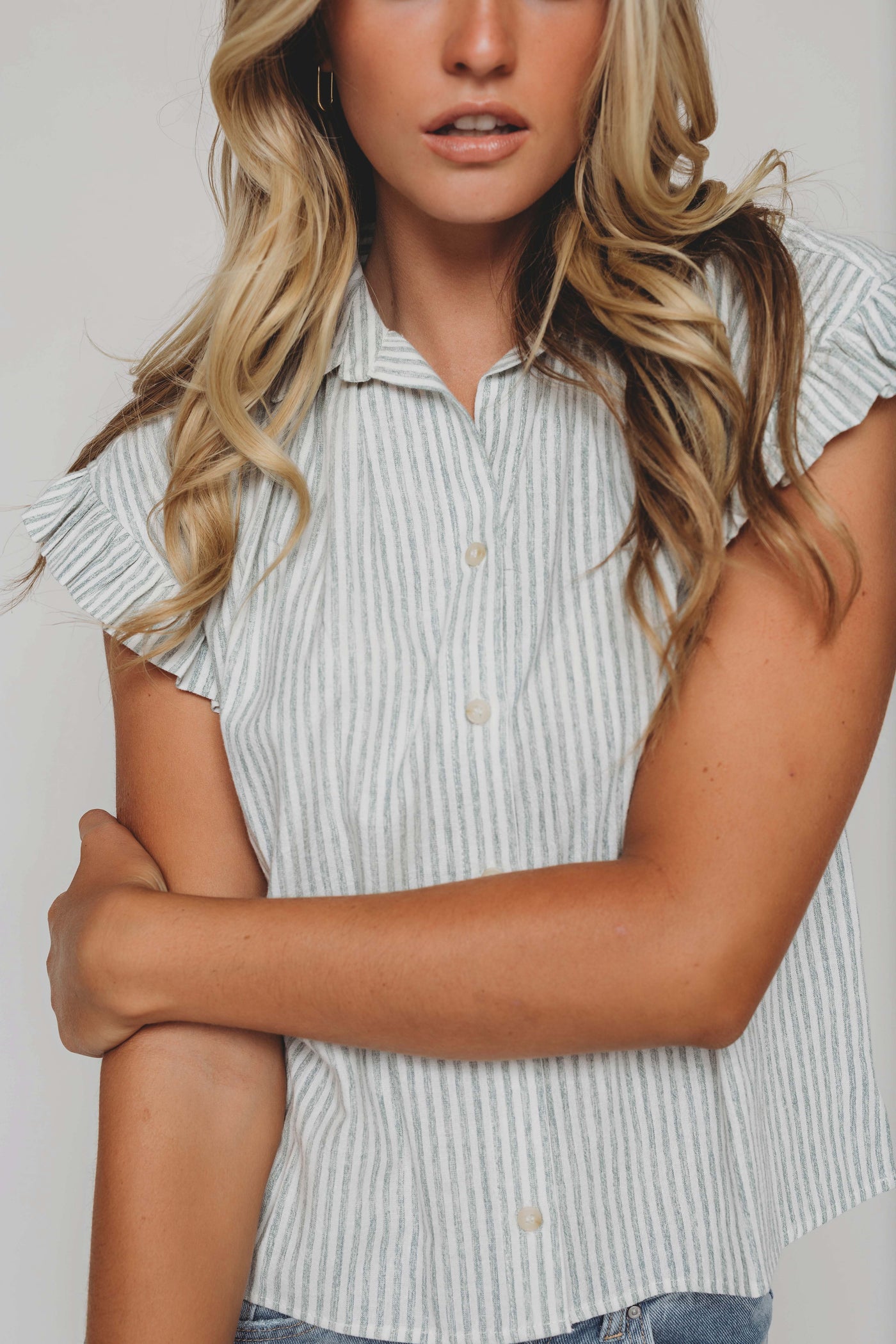 Sunny Day Green Stripe Top