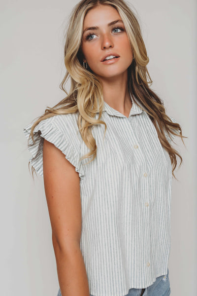 Sunny Day Green Stripe Top