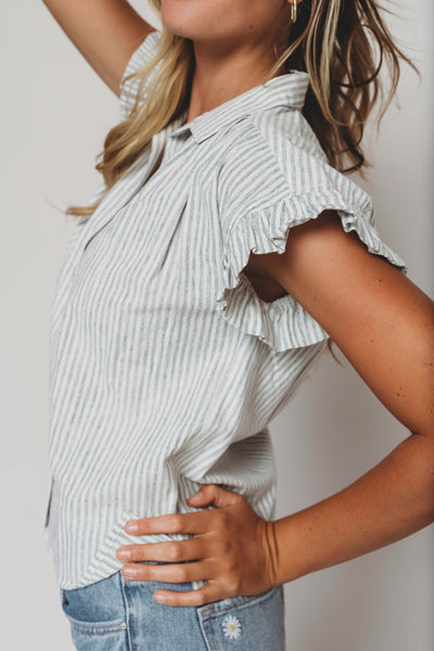 Sunny Day Green Stripe Top