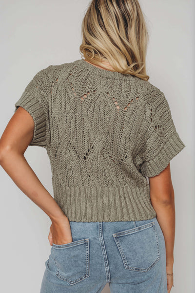 On the Bright Side Olive Knit Sweater