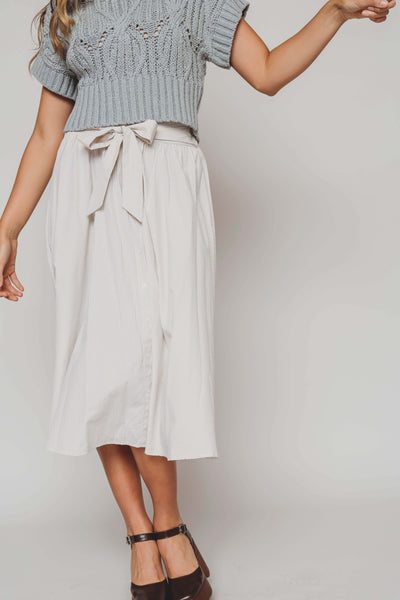 Aussie Tan Stripe Midi Skirt