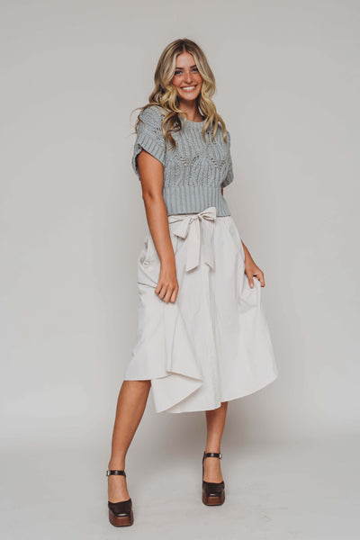 Aussie Tan Stripe Midi Skirt