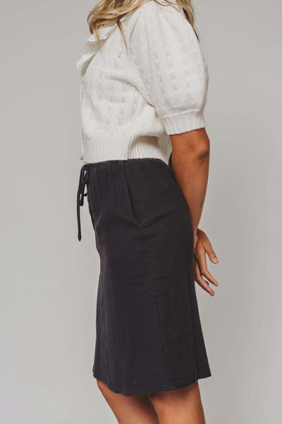 Celina Black Midi Skirt