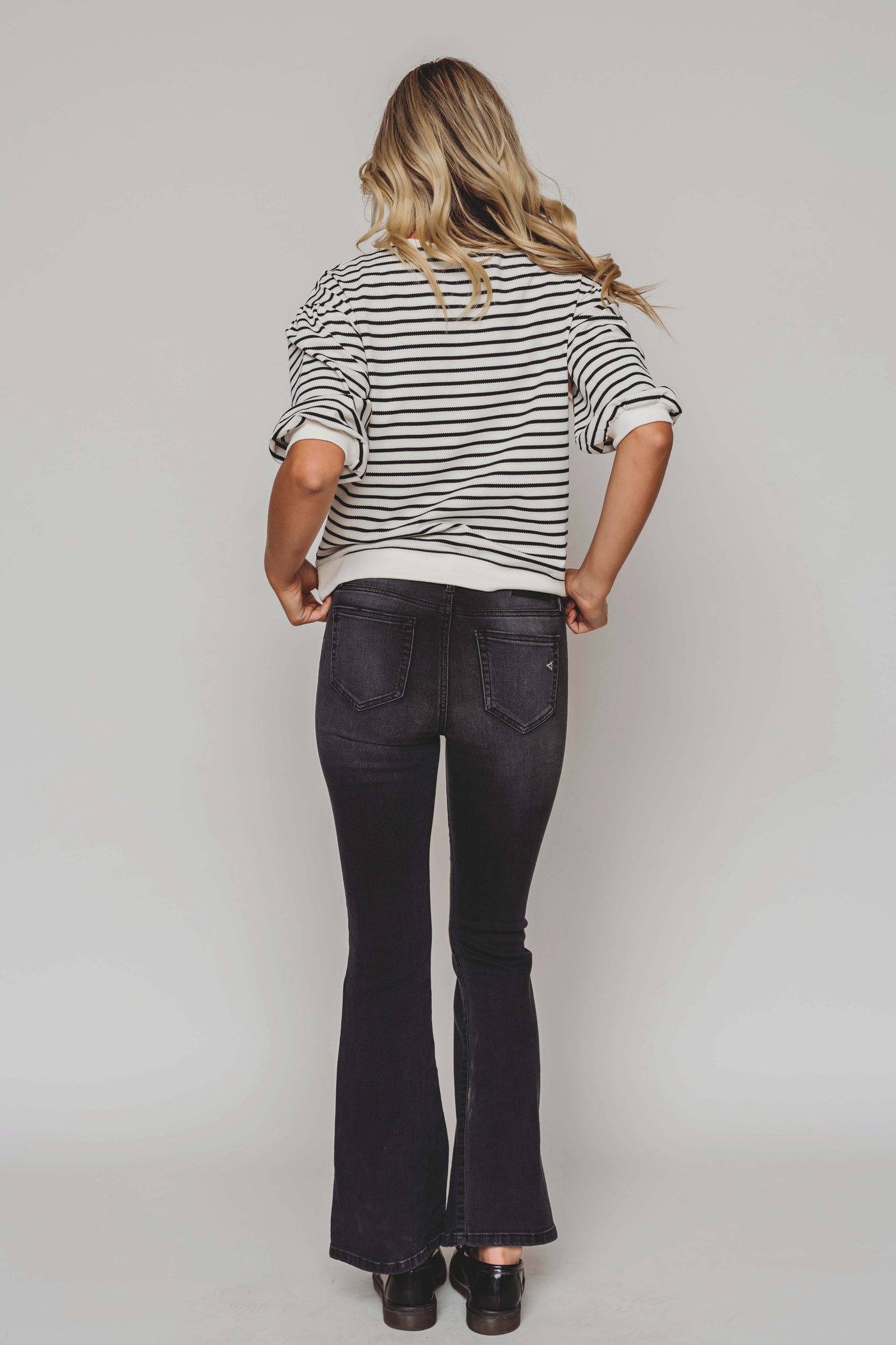 Amelia Black & White Stripe Top