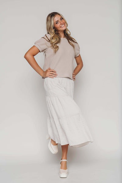 Mayden Cream Gingham Skirt