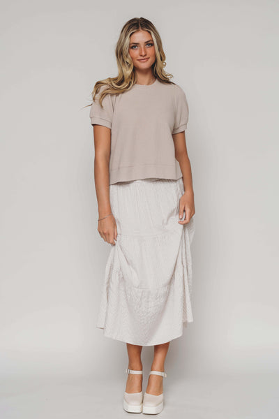 Mayden Cream Gingham Skirt