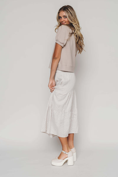 Mayden Cream Gingham Skirt