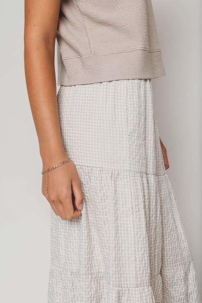 Mayden Cream Gingham Skirt