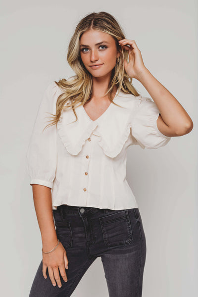 Matilda Cream Peter Pan Blouse