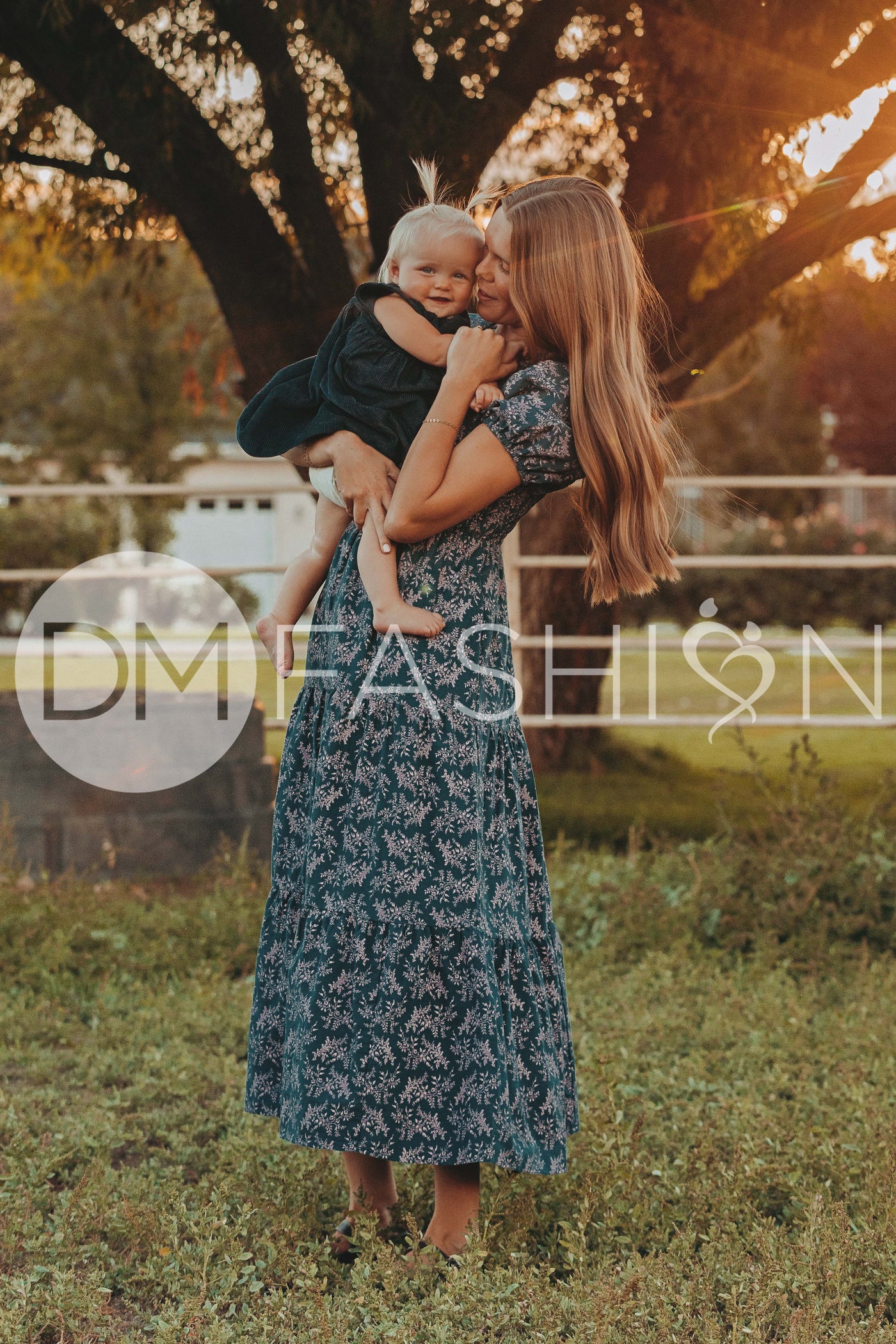 Cynthia Teal & Lilac Floral Dress - DM Exclusive - Maternity Friendly