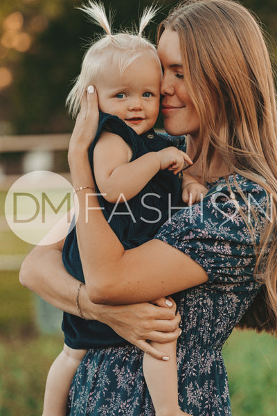 Cynthia Teal & Lilac Floral Dress - DM Exclusive - Maternity Friendly