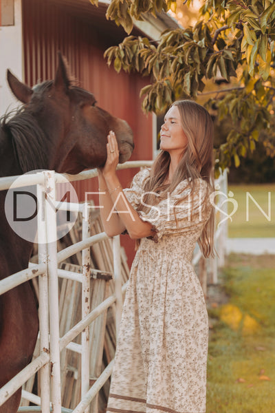 Oakleigh Brown Floral - DM Exclusive - Maternity Friendly