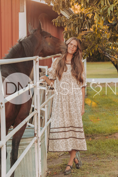 Oakleigh Brown Floral - DM Exclusive - Maternity Friendly