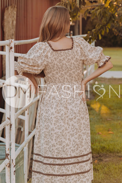 Oakleigh Brown Floral - DM Exclusive - Maternity Friendly