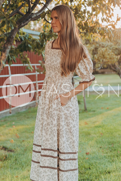 Oakleigh Brown Floral - DM Exclusive - Maternity Friendly
