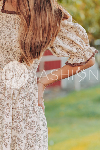 Oakleigh Brown Floral - DM Exclusive - Maternity Friendly