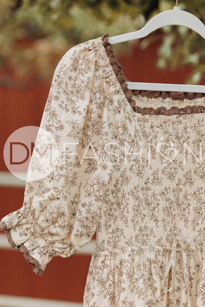 Oakleigh Brown Floral - DM Exclusive - Maternity Friendly