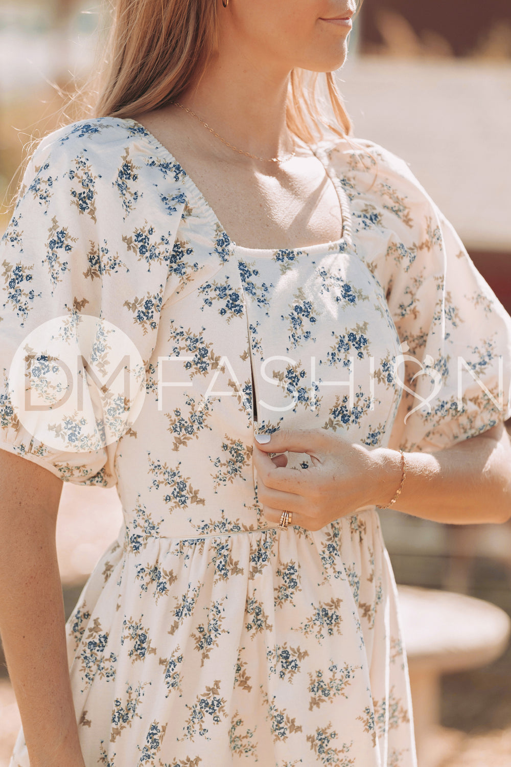 slim fit dress slacks Magnolia Rust Floral Dress - DM exclusive - Nursing Friendly