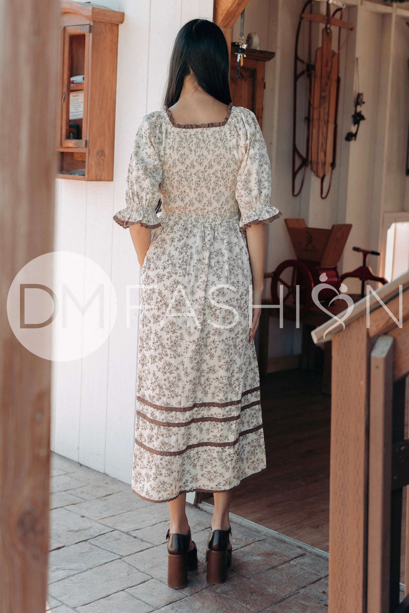 Oakleigh Brown Floral - DM Exclusive - Maternity Friendly