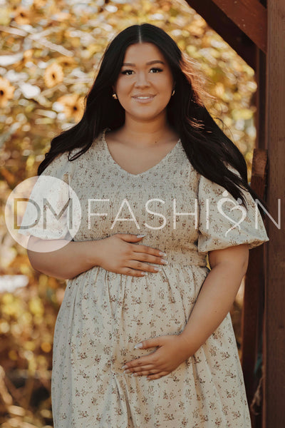 Annabelle Olive Orchard Dress - DM Exclusive -Maternity Friendly