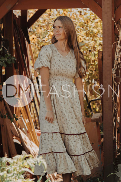 Annabelle Olive Orchard Dress - DM Exclusive -Maternity Friendly