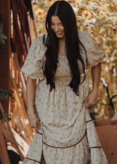 Annabelle Olive Orchard Dress - DM Exclusive -Maternity Friendly