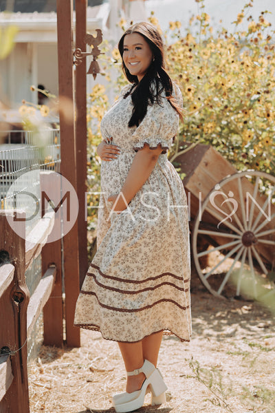 Oakleigh Brown Floral - DM Exclusive - Maternity Friendly