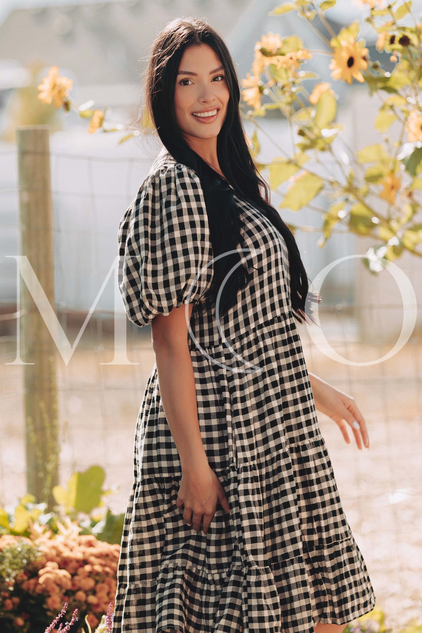 Hannah Jean Black Gingham Dress - MCO