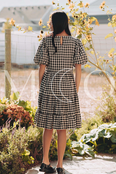Hannah Jean Black Gingham Dress - MCO