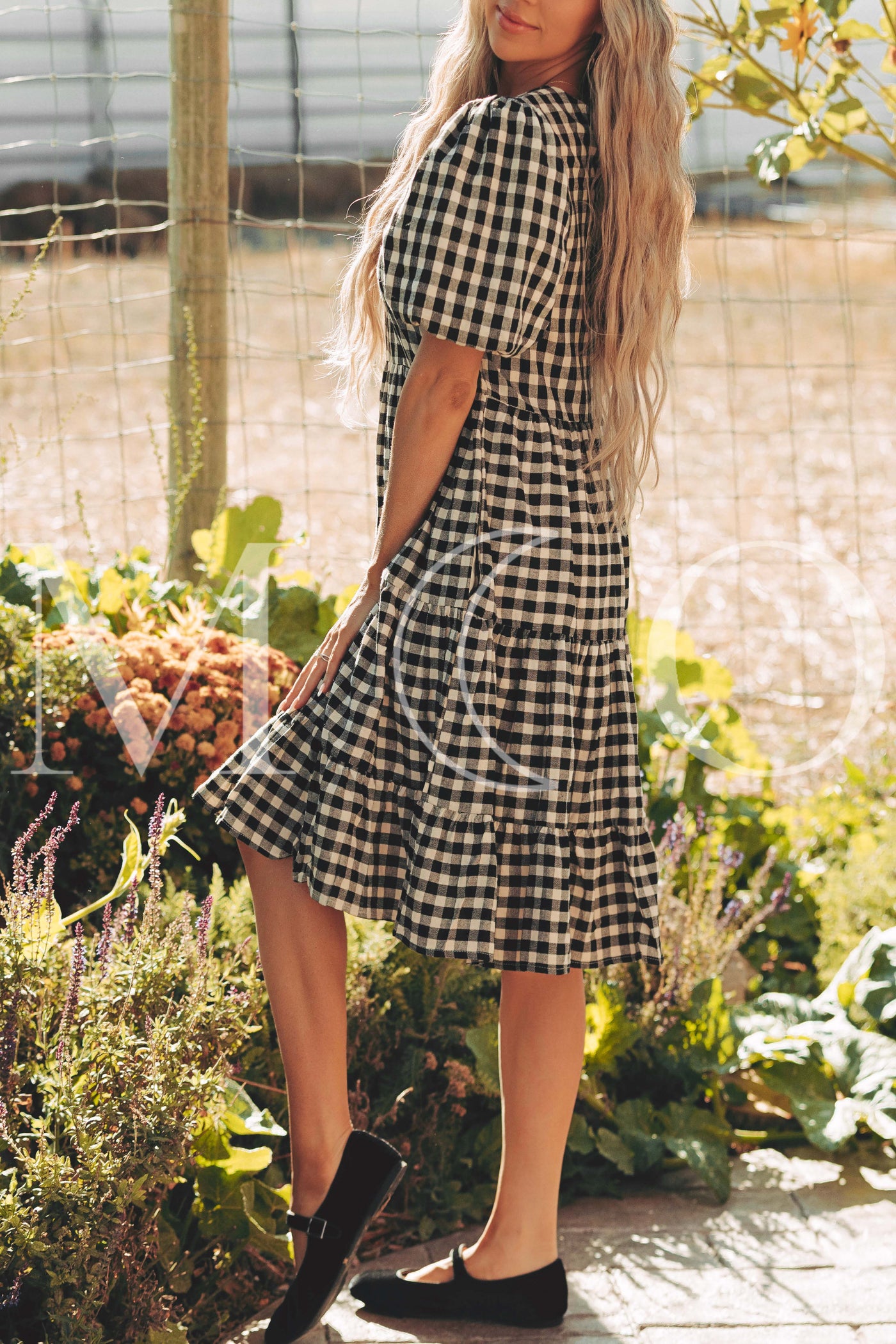 Hannah Jean Black Gingham Dress - MCO