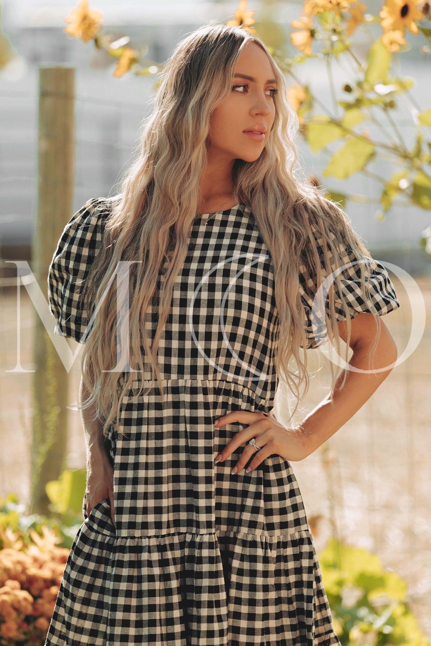 Hannah Jean Black Gingham Dress - MCO
