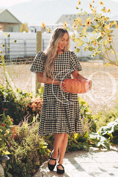 Hannah Jean Black Gingham Dress - MCO