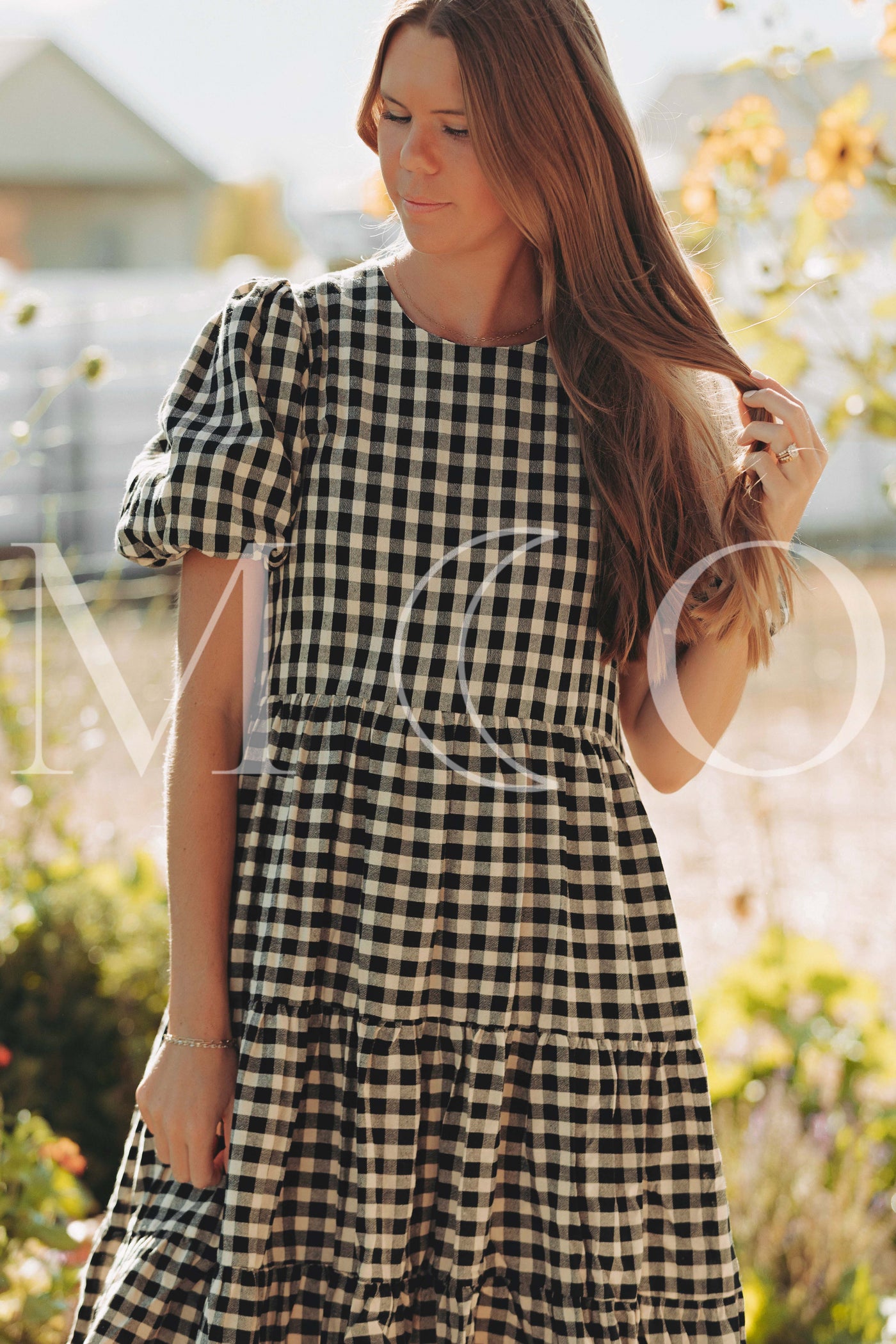 Hannah Jean Black Gingham Dress - MCO
