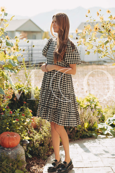 Hannah Jean Black Gingham Dress - MCO