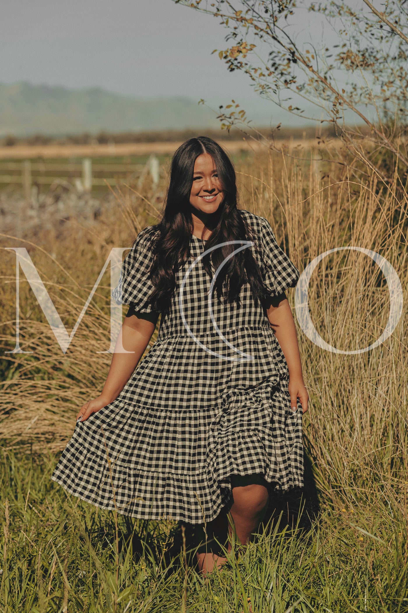 Hannah Jean Black Gingham Dress - MCO