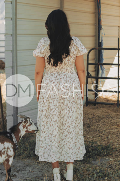 Clementine Bordeaux Arbor Floral Dress - DM Exclusive - Maternity Friendly - Nursing Friendly