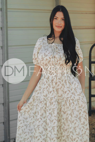 Clementine Bordeaux Arbor Floral Dress - DM Exclusive - Maternity Friendly - Nursing Friendly