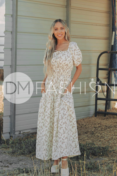 Clementine Bordeaux Arbor Floral Dress - DM Exclusive - Maternity Friendly - Nursing Friendly