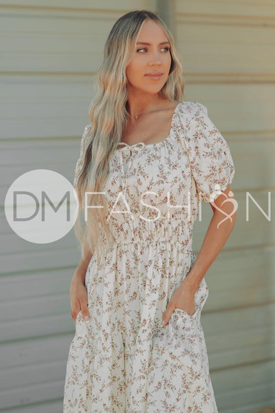 Clementine Bordeaux Arbor Floral Dress - DM Exclusive - Maternity Friendly - Nursing Friendly
